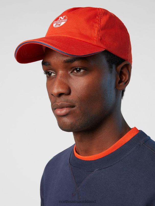 BASEBALL CAP WITH TONAL LOGO Bright orange Accessories Men X20HV456 North Sails