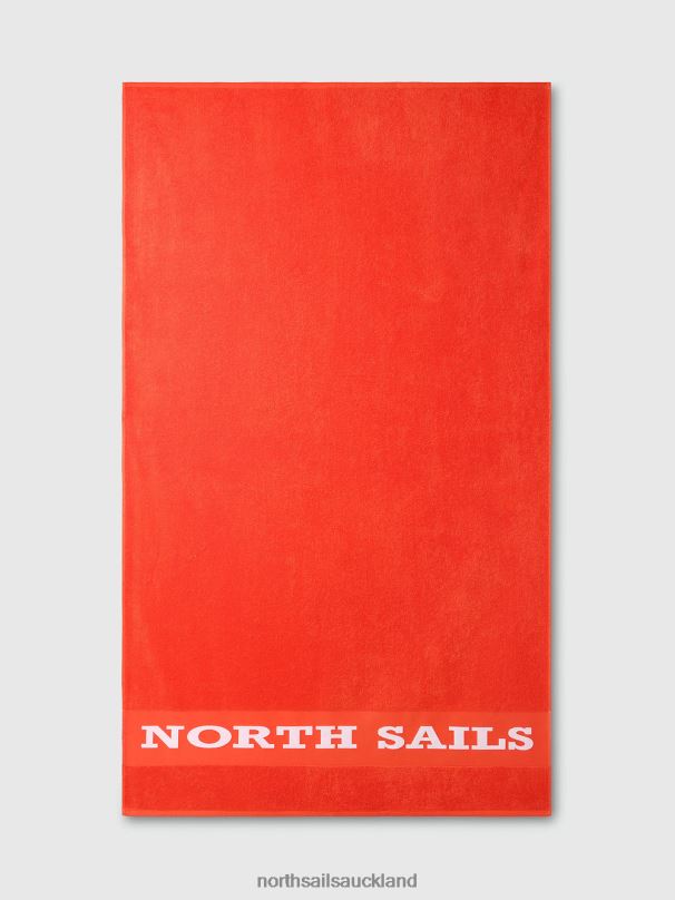 BEACH TOWEL WITH LETTERING Bright orange Beachwear Men X20HV401 North Sails