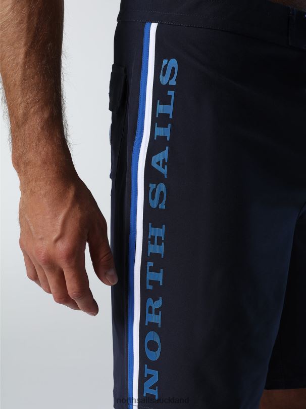 BOARD SHORTS WITH STRIPED SIDES Navy blue Beachwear Men X20HV399 North Sails