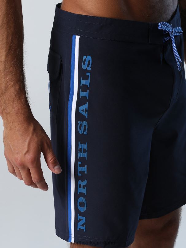 BOARD SHORTS WITH STRIPED SIDES Navy blue Beachwear Men X20HV399 North Sails
