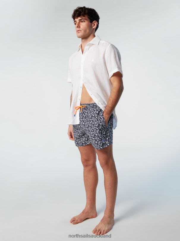 SWIM SHORTS WITH ALL-OVER PRINT Combo 74 Beachwear Men X20HV424 North Sails