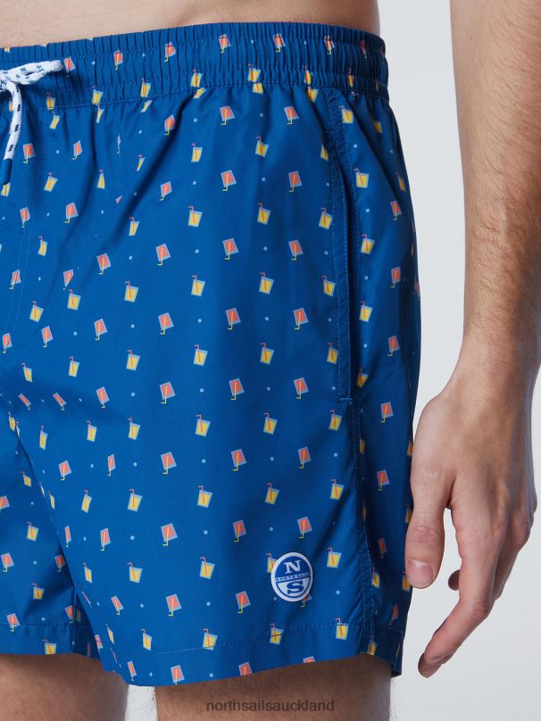 SWIM SHORTS WITH ALL-OVER PRINT Combo 9 Beachwear Men X20HV419 North Sails