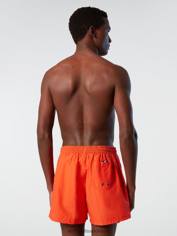 SWIM SHORTS WITH LOGO PATCH Bright orange Beachwear Men X20HV388 North Sails