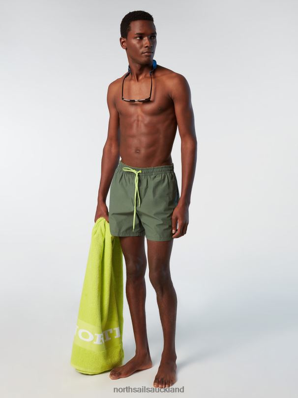 SWIM SHORTS WITH LOGO PATCH Military green Beachwear Men X20HV392 North Sails