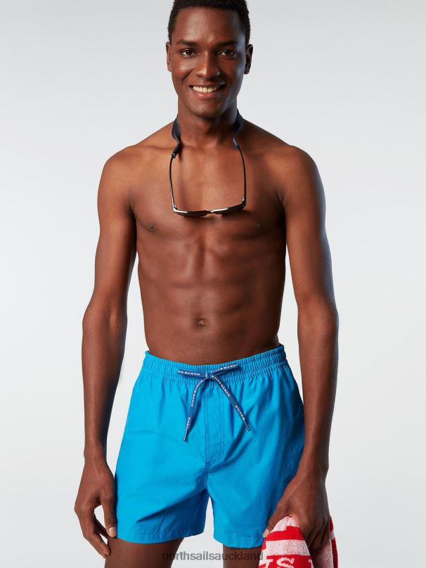 SWIM SHORTS WITH LOGO PATCH Turquoise Beachwear Men X20HV394 North Sails
