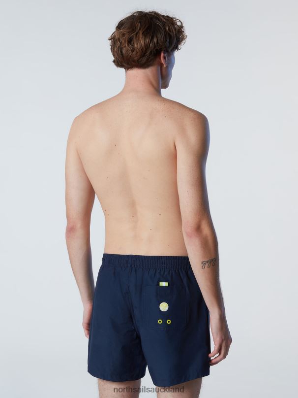 SWIM SHORTS WITH TEXTURED PRINT Navy blue Beachwear Men X20HV411 North Sails