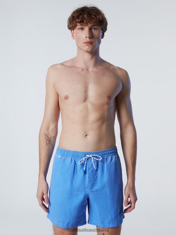WASHED FABRIC SWIM SHORTS Cornflower blue Beachwear Men X20HV398 North Sails