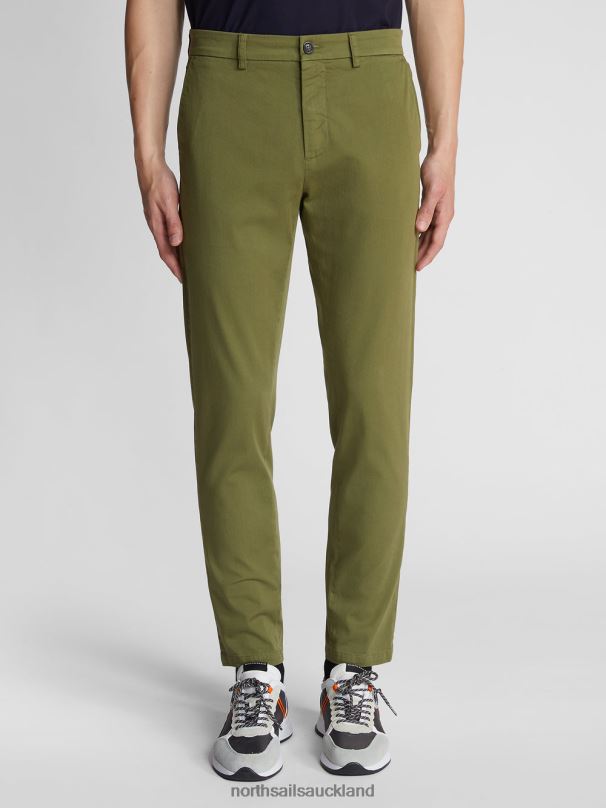 SLIM-FIT CHINOS DEFENDER 1895 Olive green Clothing Men X20HV1173 North Sails