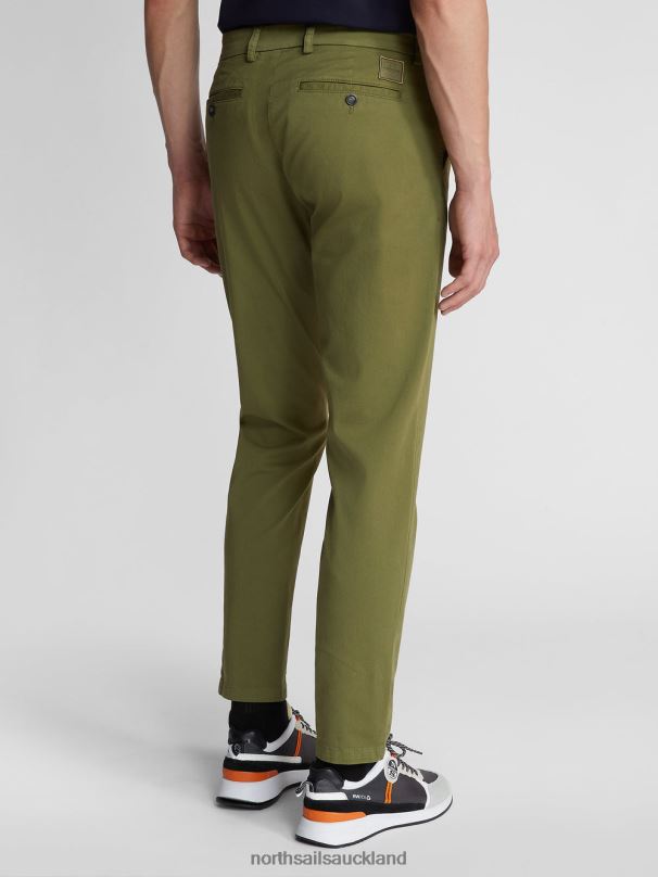 SLIM-FIT CHINOS DEFENDER 1895 Olive green Clothing Men X20HV1173 North Sails