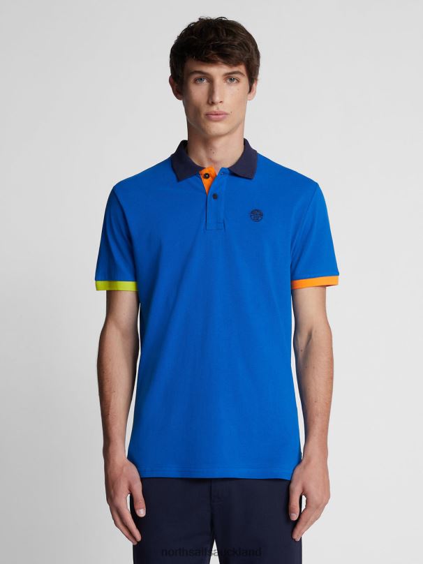 COLOUR-BLOCK POLO SHIRT Snorkel blue Clothing Men X20HV1147 North Sails