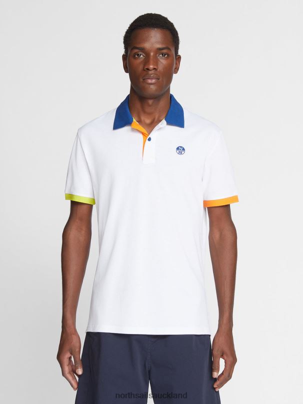 COLOUR-BLOCK POLO SHIRT White Clothing Men X20HV1142 North Sails