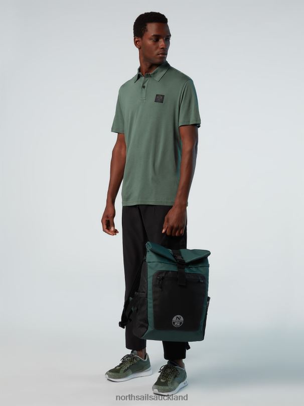 COTTON AND TENCEL POLO SHIRT Military green Clothing Men X20HV95 North Sails