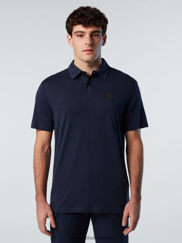 COTTON AND TENCEL POLO SHIRT Navy blue Clothing Men X20HV94 North Sails