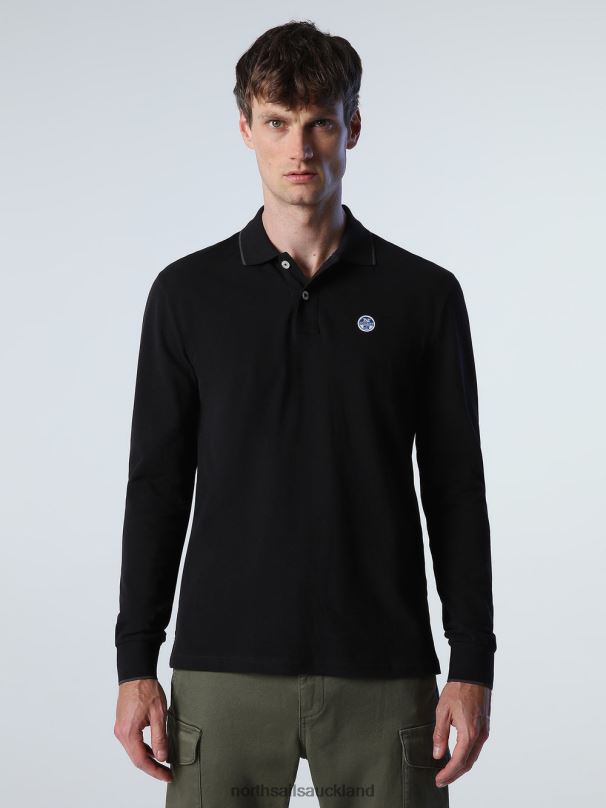 LONG-SLEEVED POLO SHIRT Black Clothing Men X20HV1009 North Sails