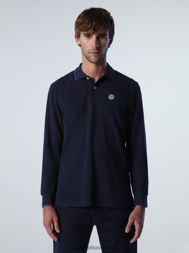 LONG-SLEEVED POLO SHIRT Navy blue Clothing Men X20HV1006 North Sails