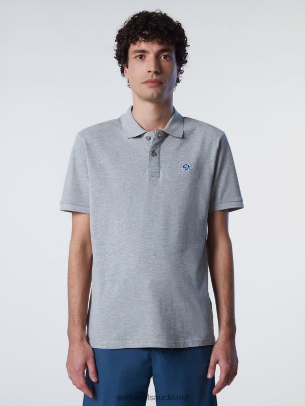 ORGANIC COTTON POLO SHIRT Grey melange Clothing Men X20HV127 North Sails