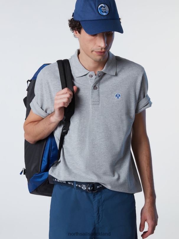 ORGANIC COTTON POLO SHIRT Grey melange Clothing Men X20HV127 North Sails