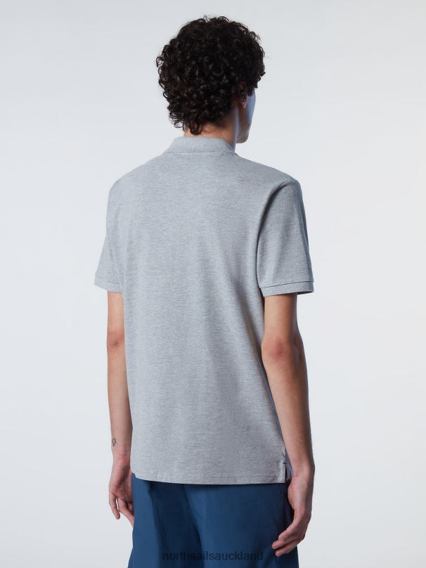 ORGANIC COTTON POLO SHIRT Grey melange Clothing Men X20HV127 North Sails