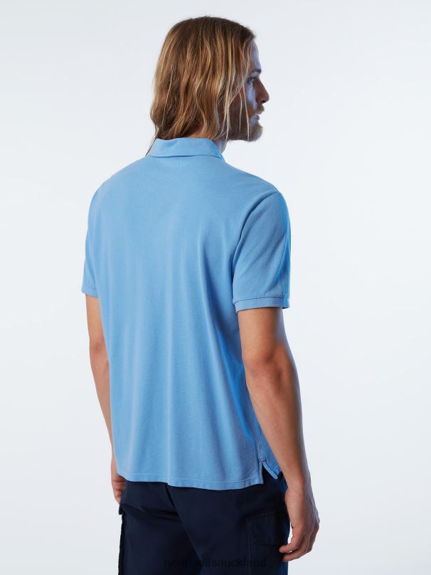 Organic Cotton Polo Shirt NEW Cornflower blue Clothing Men X20HV112 North Sails