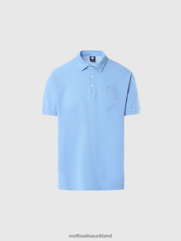 Organic Cotton Polo Shirt NEW Cornflower blue Clothing Men X20HV112 North Sails