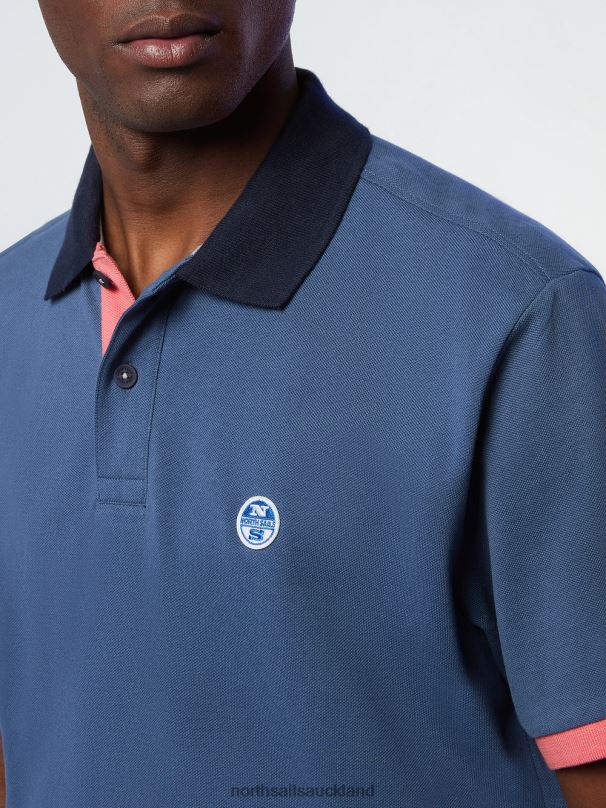 Organic Cotton Polo Shirt NEW Dark denim Clothing Men X20HV100 North Sails