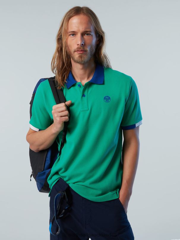 Organic Cotton Polo Shirt NEW Garden green Clothing Men X20HV115 North Sails