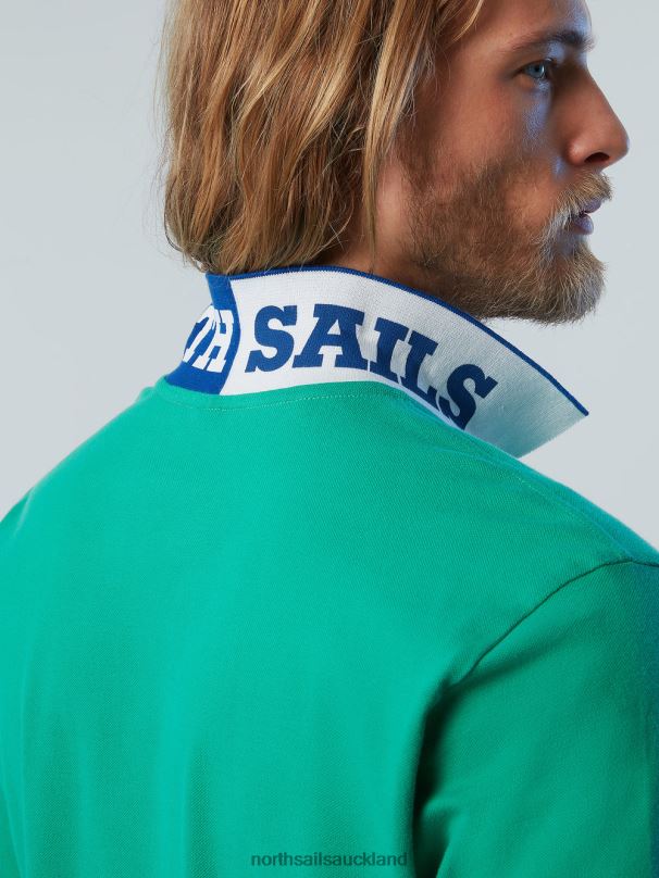 Organic Cotton Polo Shirt NEW Garden green Clothing Men X20HV115 North Sails