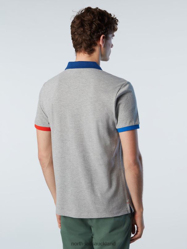 Organic Cotton Polo Shirt NEW Grey melange Clothing Men X20HV103 North Sails