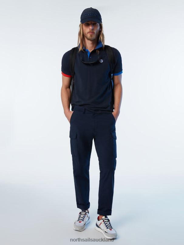 Organic Cotton Polo Shirt NEW Navy blue Clothing Men X20HV101 North Sails