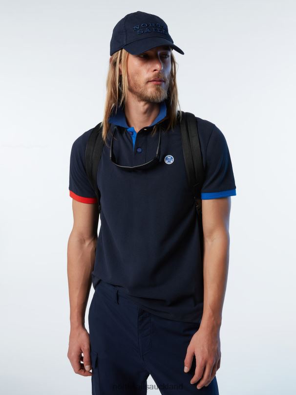 Organic Cotton Polo Shirt NEW Navy blue Clothing Men X20HV101 North Sails
