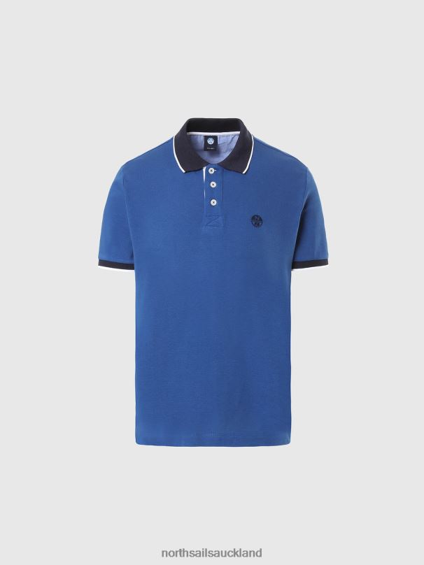 Organic Cotton Polo Shirt NEW Ocean blue Clothing Men X20HV113 North Sails