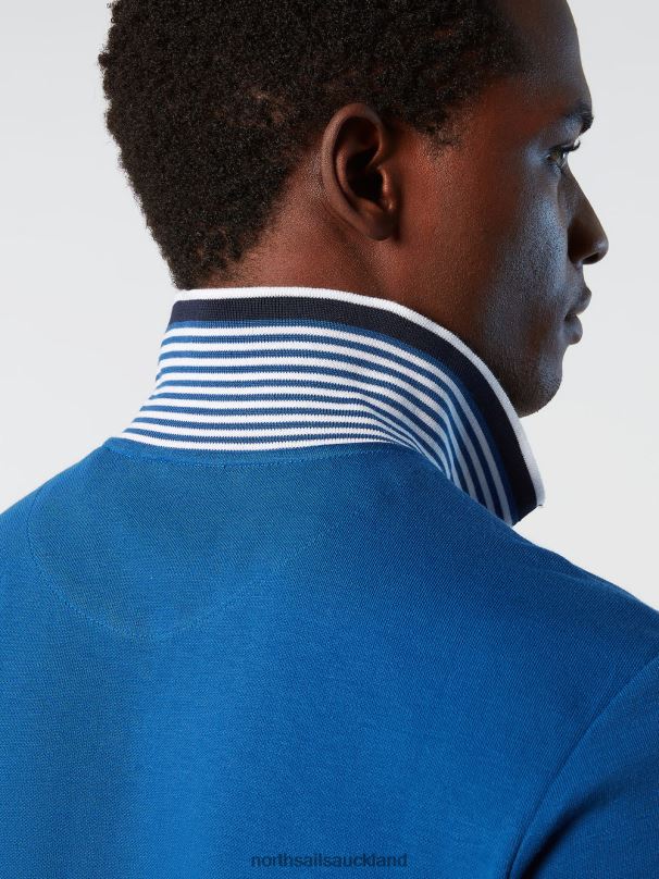 Organic Cotton Polo Shirt NEW Ocean blue Clothing Men X20HV113 North Sails