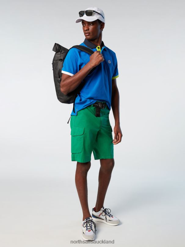 Organic Cotton Polo Shirt NEW Royal Clothing Men X20HV99 North Sails