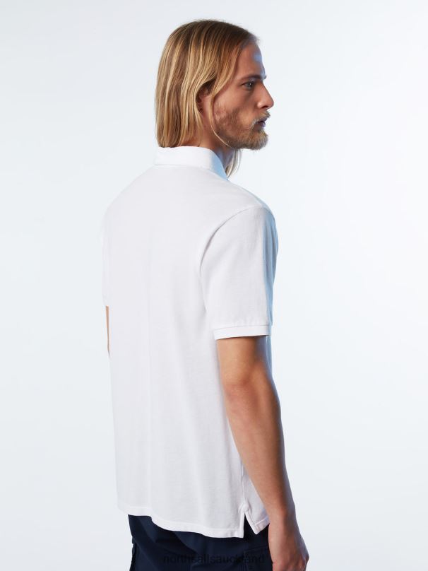 Organic Cotton Polo Shirt NEW White Clothing Men X20HV109 North Sails