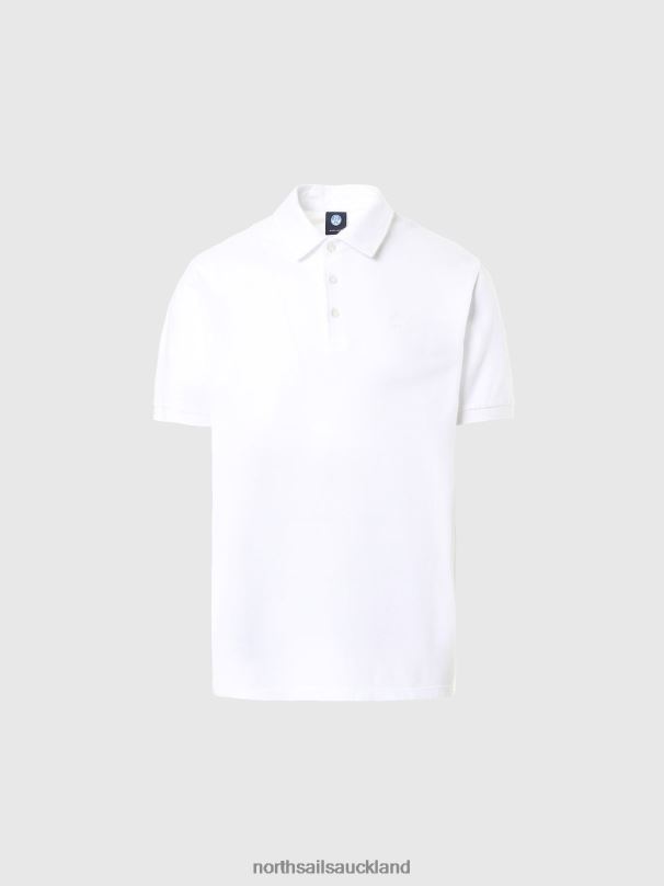 Organic Cotton Polo Shirt NEW White Clothing Men X20HV109 North Sails