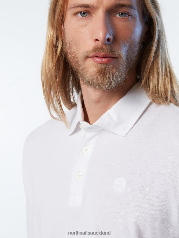 Organic Cotton Polo Shirt NEW White Clothing Men X20HV109 North Sails