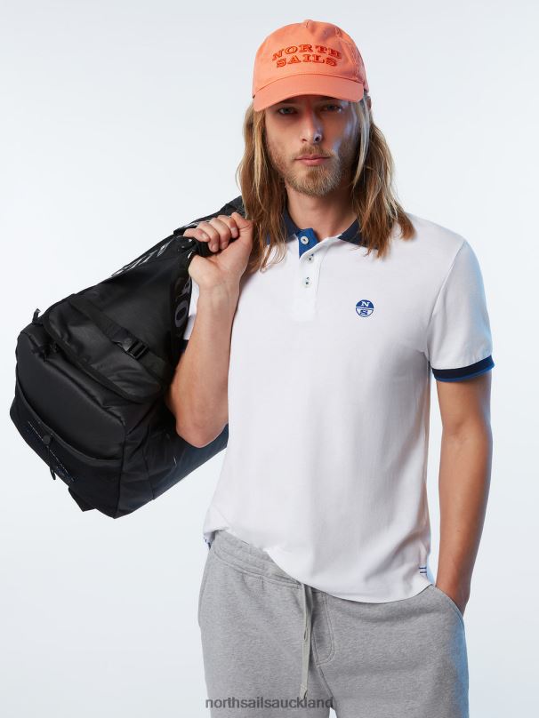 Organic Cotton Polo Shirt NEW White Clothing Men X20HV114 North Sails