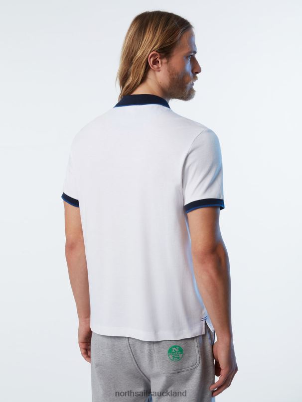 Organic Cotton Polo Shirt NEW White Clothing Men X20HV114 North Sails