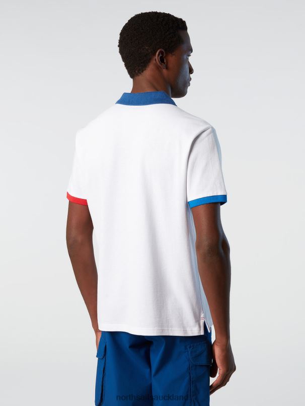 Organic Cotton Polo Shirt NEW White Clothing Men X20HV96 North Sails