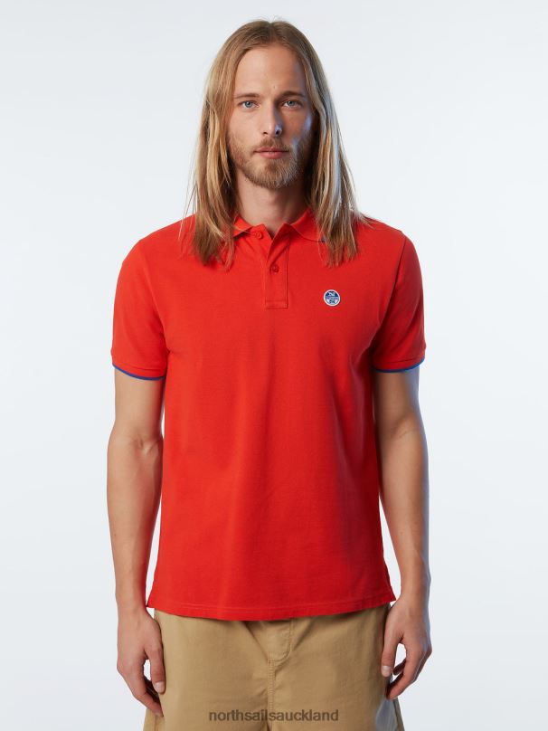 Organic Cotton Polo Shirt SALE Bright orange Clothing Men X20HV71 North Sails