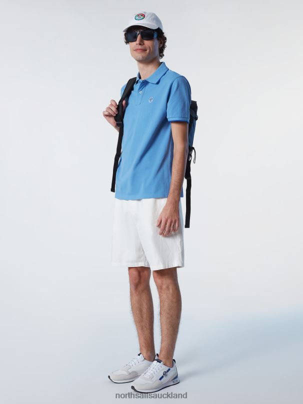 Organic Cotton Polo Shirt SALE Cornflower blue Clothing Men X20HV78 North Sails