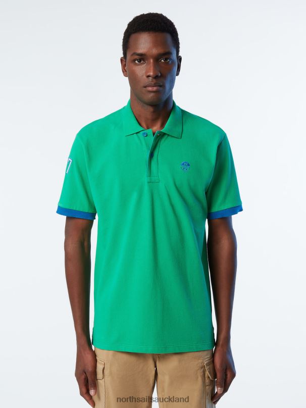 Organic Cotton Polo Shirt SALE Garden green Clothing Men X20HV7 North Sails