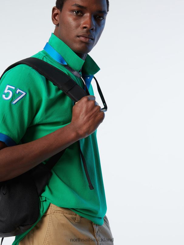 Organic Cotton Polo Shirt SALE Garden green Clothing Men X20HV7 North Sails