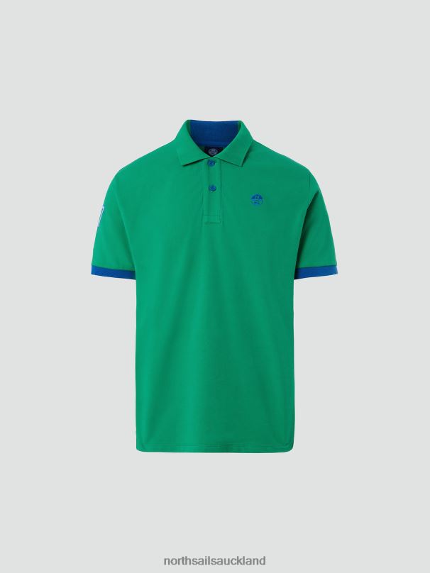 Organic Cotton Polo Shirt SALE Garden green Clothing Men X20HV7 North Sails