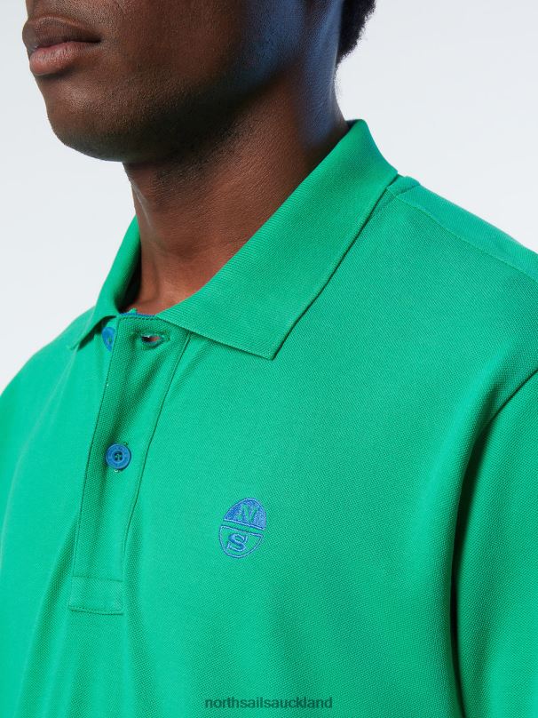 Organic Cotton Polo Shirt SALE Garden green Clothing Men X20HV7 North Sails