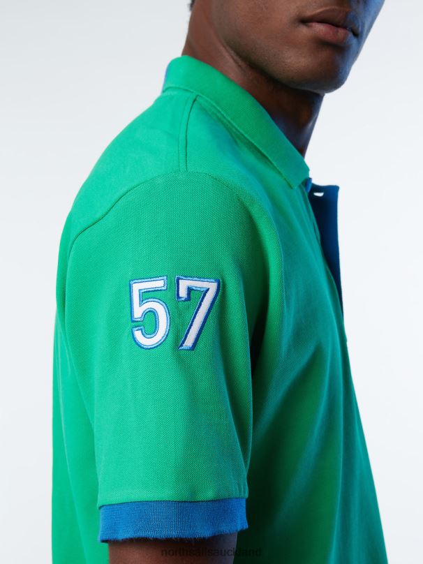 Organic Cotton Polo Shirt SALE Garden green Clothing Men X20HV7 North Sails