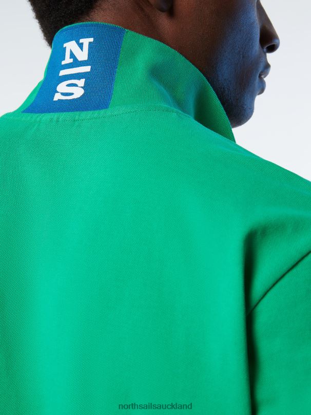 Organic Cotton Polo Shirt SALE Garden green Clothing Men X20HV7 North Sails