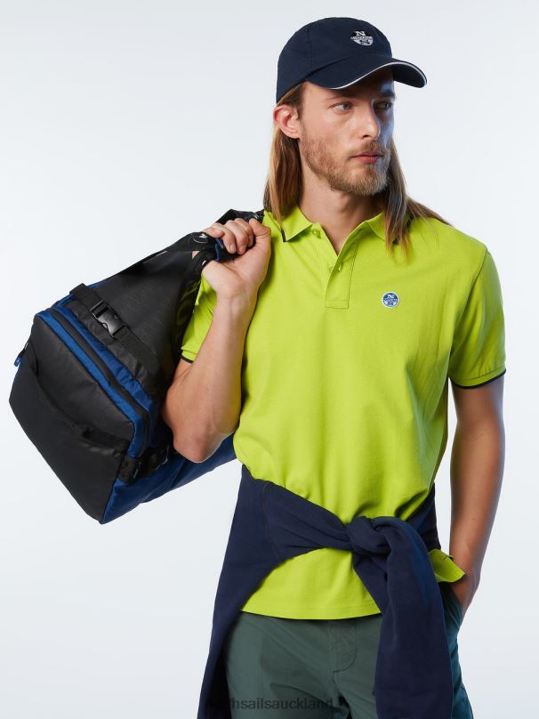 Organic Cotton Polo Shirt SALE Lime Clothing Men X20HV70 North Sails