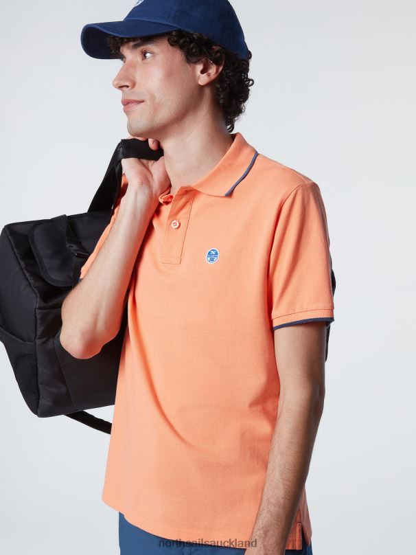 Organic Cotton Polo Shirt SALE Melon Clothing Men X20HV72 North Sails