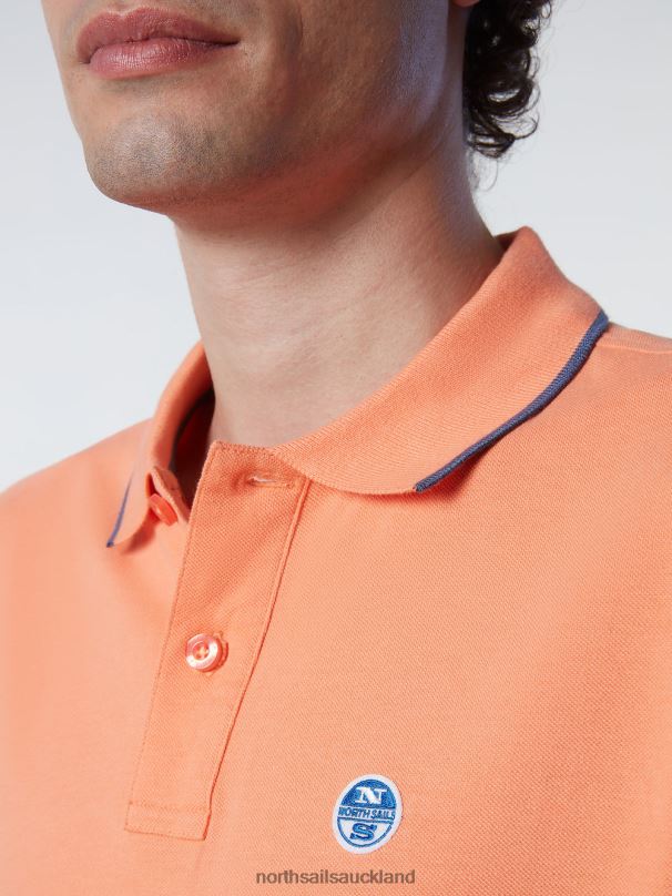Organic Cotton Polo Shirt SALE Melon Clothing Men X20HV72 North Sails